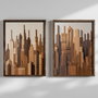 Wallity NAL205-46 Set de 2 Pinturas Decorativas enmarcadas en MDF
